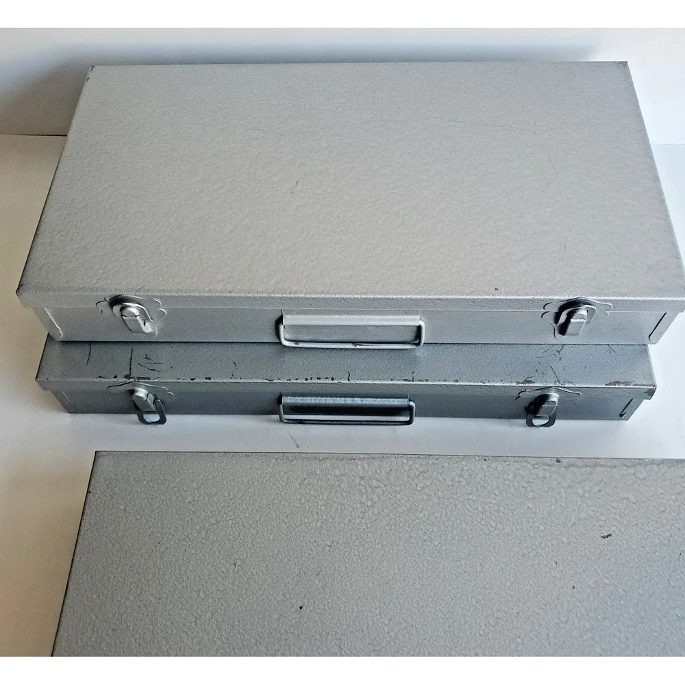 Logan‎ #110 De Luxe 2x2 Slide Trays Gray Lot of 3